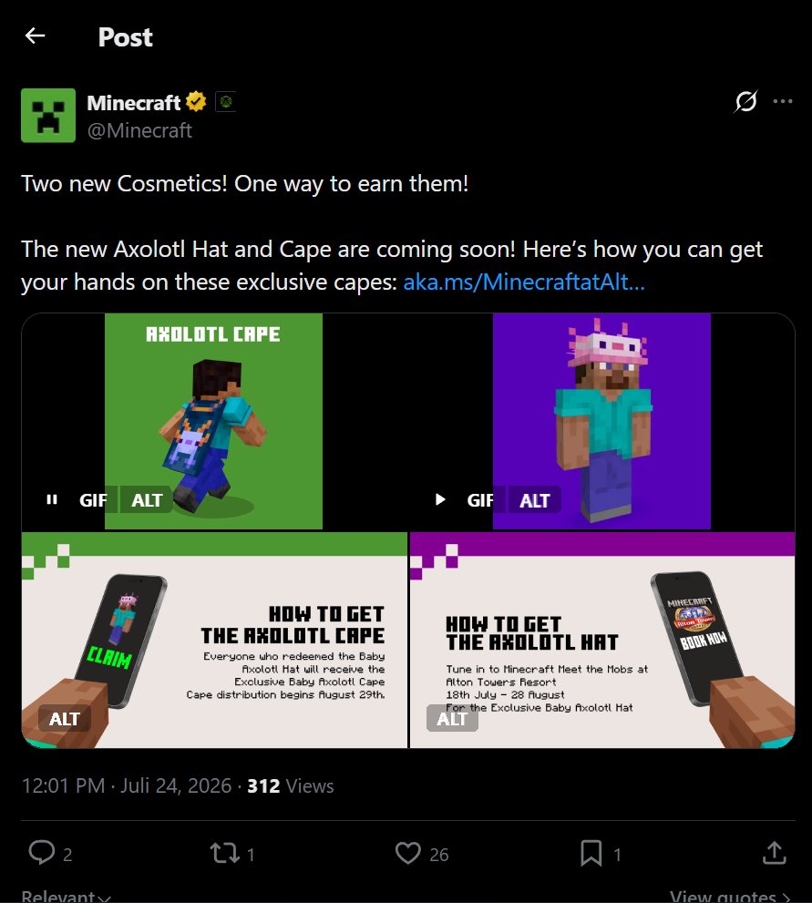 extremhd_'s tweet photo. So @Minecraft Just Deleted this Post?
Why would they do that, only 1 Minute after Upload? https://t.co/wnHi6w4bnk