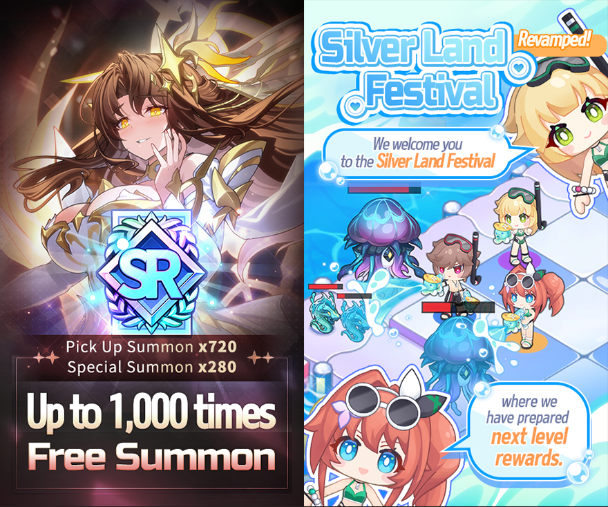 GrandChaseG's tweet photo. 🎉 GrandChase Major Update!

✨ Up to 1,000 Free Summons
✨ Job Change &amp; Spirit Titanic Growth Keys
✨ Swimsuit Avatar Select Ticket x2
✨ All for FREE!

[Pre-Register Now]
📌https://t.co/vFAqnM2Mgz

#GrandChase #PreRegistration https://t.co/CndNZXDeTT