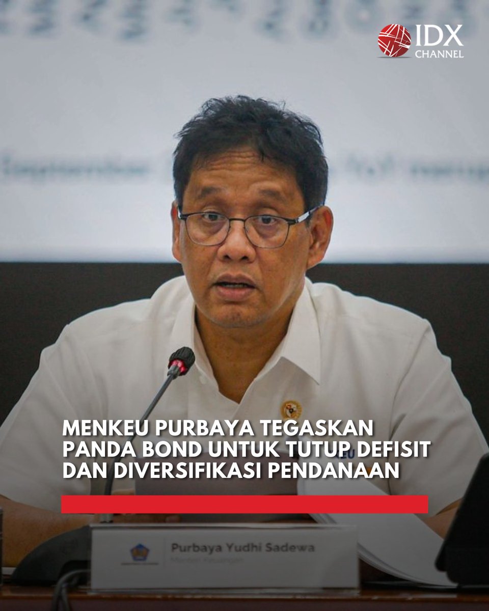 idx_channel's tweet photo. Menteri Keuangan (Menkeu) Purbaya Yudhi Sadewa mengungkapkan bahwa dana yang dihimpun dari penerbitan Panda Bond di pasar China disiapkan sebagai bagian dari strategi pembiayaan pemerintah, salah satunya untuk menutupi defisit anggaran.

Adapun total nilai penerbitan surat utang tersebut mencapai 7 miliar Yuan China, atau setara dengan Rp18,47 triliun (sekitar USD1,033 miliar).

“Itu untuk nutup defisit sebagian,” kata Purbaya di Istana Kepresidenan, Kamis (23/7/2026).

Purbaya menegaskan, penerbitan global bond di pasar modal China ini tidak sekadar ditujukan untuk menggali sumber pendanaan baru, melainkan juga untuk memperluas basis investor serta menekan ketergantungan terhadap instrumen berdenominasi dolar Amerika Serikat (AS).

Baca selengkapnya di
https://t.co/dpgJLz19e3

Atau klik link di Bio @idx_channel

Foto: iNews Media Group

#idxchannel #idxchannelcommunity #Menkeu #PandaBond #Defisit