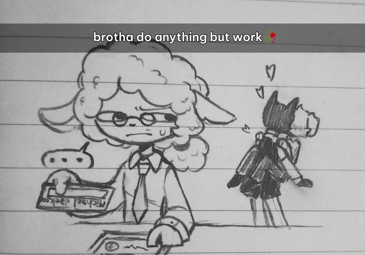 LizaDoodlez's tweet photo. Brotha do anything but work 🥀💔 
I literally forget the tail pls don't judge I can't fix 😭

#animalhospital #agentary https://t.co/56mmZAmjpF