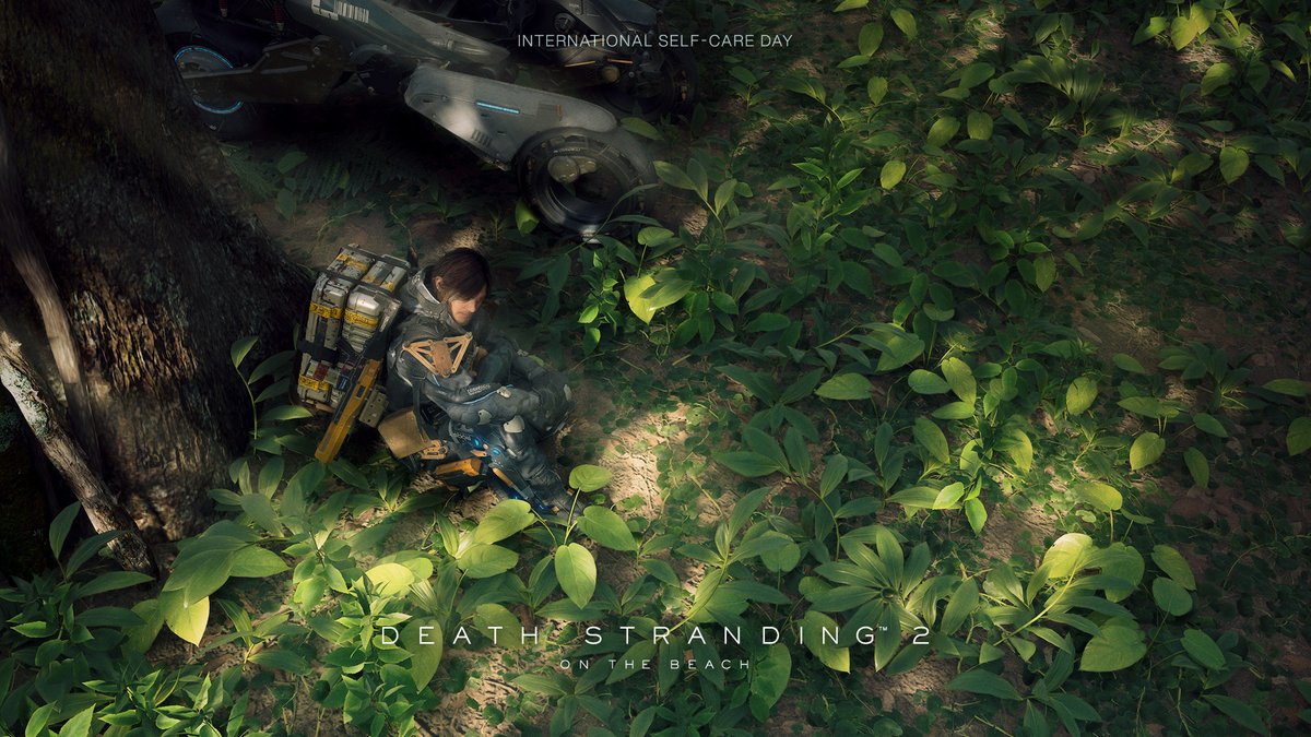 KojiPro2015_EN's tweet photo. July 24 is International Self-Care Day.

Take a little break from pushing yourself, and make some time to be kind to yourself today 🤲

Come pause and unwind with Sam ☕️

#DeathStranding2 #InternationalSelfCareDay https://t.co/Erzf6wmfoq