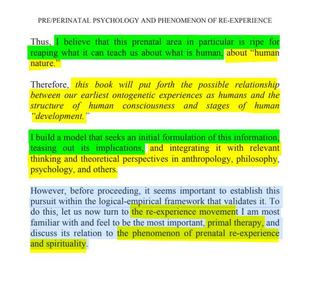 sillymickel's tweet photo. *FALLS FROM GRACE: The Devolution and Revolution of Consciousness* (2014) by Michael Adzema.
CHAPTER 5. p. 31
๐งตClick panel below for Thread, complete book
or, for kindle: https://t.co/qICJQCLCwa
3/ ๐งต๐ ๐ก๐๐ #FlG โฏ๏ธ๐ง๐๐ #FallsFromGrace โฏ๏ธ๐ง๐๐ #FLGCH5 ๐ 5 #TruthWarriors โ #psychology โฎ๏ธ #primal โฎ๏ธ #consciousness ๐ก#experiential ๐ #metaphysics โฏ๏ธ #birth ๐ #perinatal ๐ #rebirth ๐ฆ #transpersonal ๐ชฝ#RainbowWarriors ๐ฆ
PRE/PERINATAL PSYCHOLOGY AND PHENOMENON OF RE-EXPERIENCE
Page 31
Thus, I believe that this prenatal area in particular is ripe for reaping what it can teach us about what is human, about โhuman nature.โ
Therefore, this book will put forth the possible relationship between our earliest ontogenetic experiences as humans and the structure of human consciousness and stages of human โdevelopment.โ
I build a model that seeks an initial formulation of this information, teasing out its implications, and integrating it with relevant thinking and theoretical perspectives in anthropology, philosophy, psychology, and others.
However, before proceeding, it seems important to establish this pursuit within the logical-empirical framework that validates it. To do this, let us now turn to the re-experience movement I am most familiar with and feel to be the most important, primal therapy, and discuss its relation to the phenomenon of prenatal re-experience and spirituality.