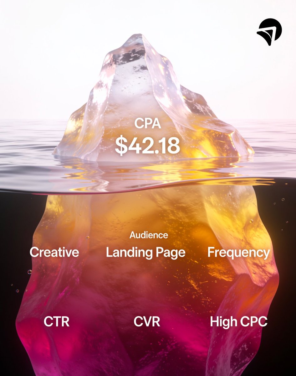 adpie_ai's tweet photo. Most marketers optimize the tip of the iceberg.

Everyone watches the metric.

Few investigate what’s underneath.

#MarketingAnalytics #GrowthMarketing 
#MetaAds #GoogleAds #AI #AdTech https://t.co/d5NOdGTKi5