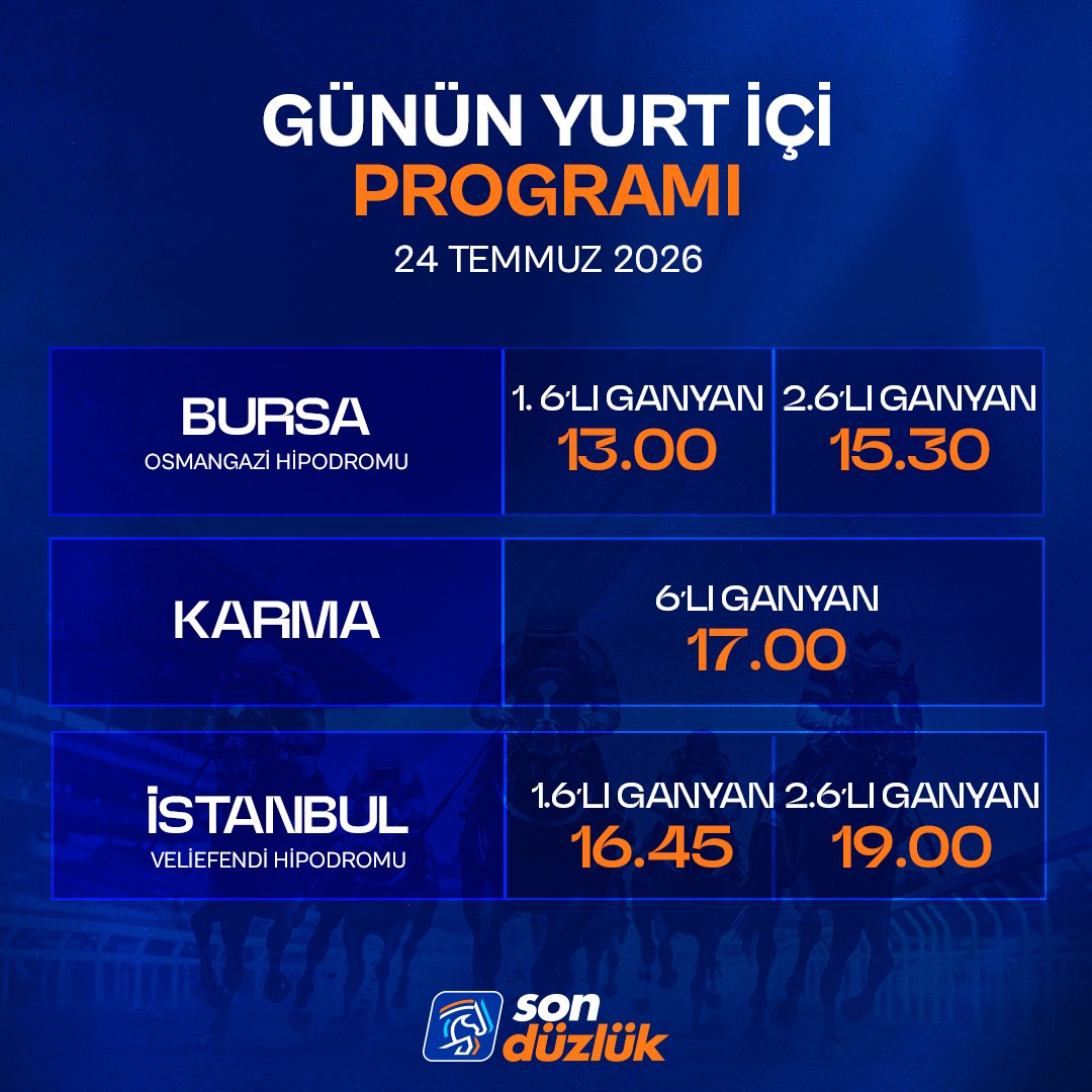 sonduzluk's tweet photo. 🏇 Yurt içinde 2 yarış programı
🏇 Yurt dışında 6 yarış programı

✍️ Uzman yazarlarımızın tahminlerini okumak için: https://t.co/afEfpVEMXb

⛓️ Hemen oynamak için: https://t.co/eXEHfoFSxS https://t.co/E53tecLSr7