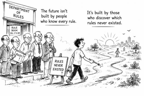 sk108x's tweet photo. The future isn't built by people who know every rule. It's built by those who discover which rules never existed.
from the book: EXPERINECE IS OVERATED by Shailendra Kumar
#Innovation #Disruption #ThinkDifferent #Success https://t.co/M1w4I6dZKe