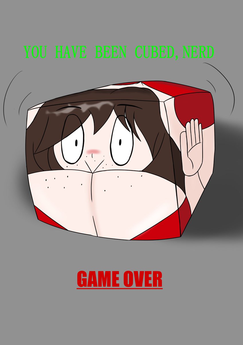 Oltorain_'s tweet photo. GAME OVER #transformationart #compressedgirl #cubedtf #squashed https://t.co/fQG7meehOM