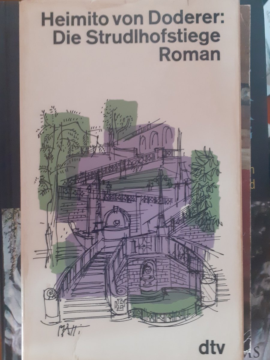 schopenhau26922's tweet photo. Vor 60 Jahren im September: Celestino Piattis Einbanddesign für die dtv-Ausgabe von Heimito von Doderers "Strudlhofstiege". Vor 50 Jahren war diese Ausgabe dann schon im 37. Tausend (3. Auflage). Die aktuelle Ausgabe hat Piattis Einbandgestaltung durch ein Photo ersetzt. https://t.co/yedMJgu6GC
