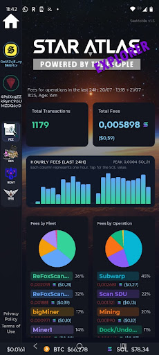 di_girolam62518's tweet photo. Checkout my Unofficial fan-made tool for the @staratlas  in-game fee and resource tracking! 

[https://t.co/WqR46caZCr]
Uses public RPC nodes, so initial data fetching can take a few minutes!

Feedback &amp; support are very welcome!

[@staratlas] [@atmta_inc] [#StarAtlas] [#Solana] https://t.co/cqskPxDYfS