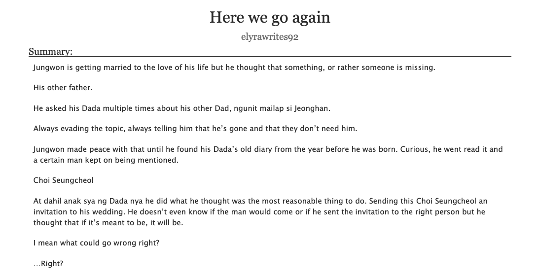elyyoonchoi's tweet photo. Here we go again AU
      - #coupjeong/ #jeongcheol

a short svt x mamma mia au but instead of Jeonghan having 3 potential baby daddies tatlo silang nagtago ng anak. https://t.co/4O5BZ8gvc0