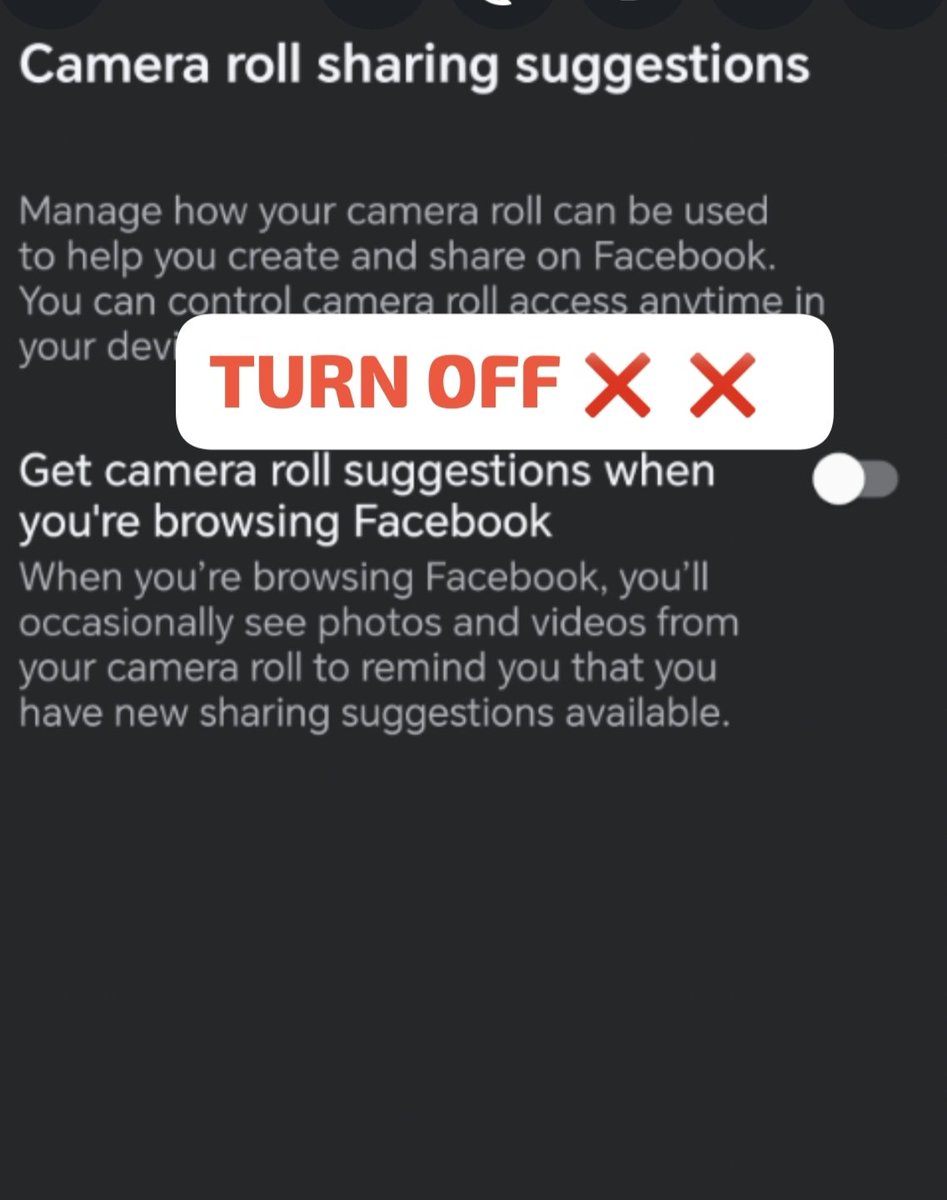 Ugeshinfotech's tweet photo. Turn this OFF Immediately on Facebook. ���🚨 
This permission, can let FB, access the photos /video in your gallery. 
That include things like:
Bank screenshots 
Personal or Relationship photos/video.

#CyberSecurityFacebookTips #UgeshlnfoTech https://t.co/12iuAxzX39