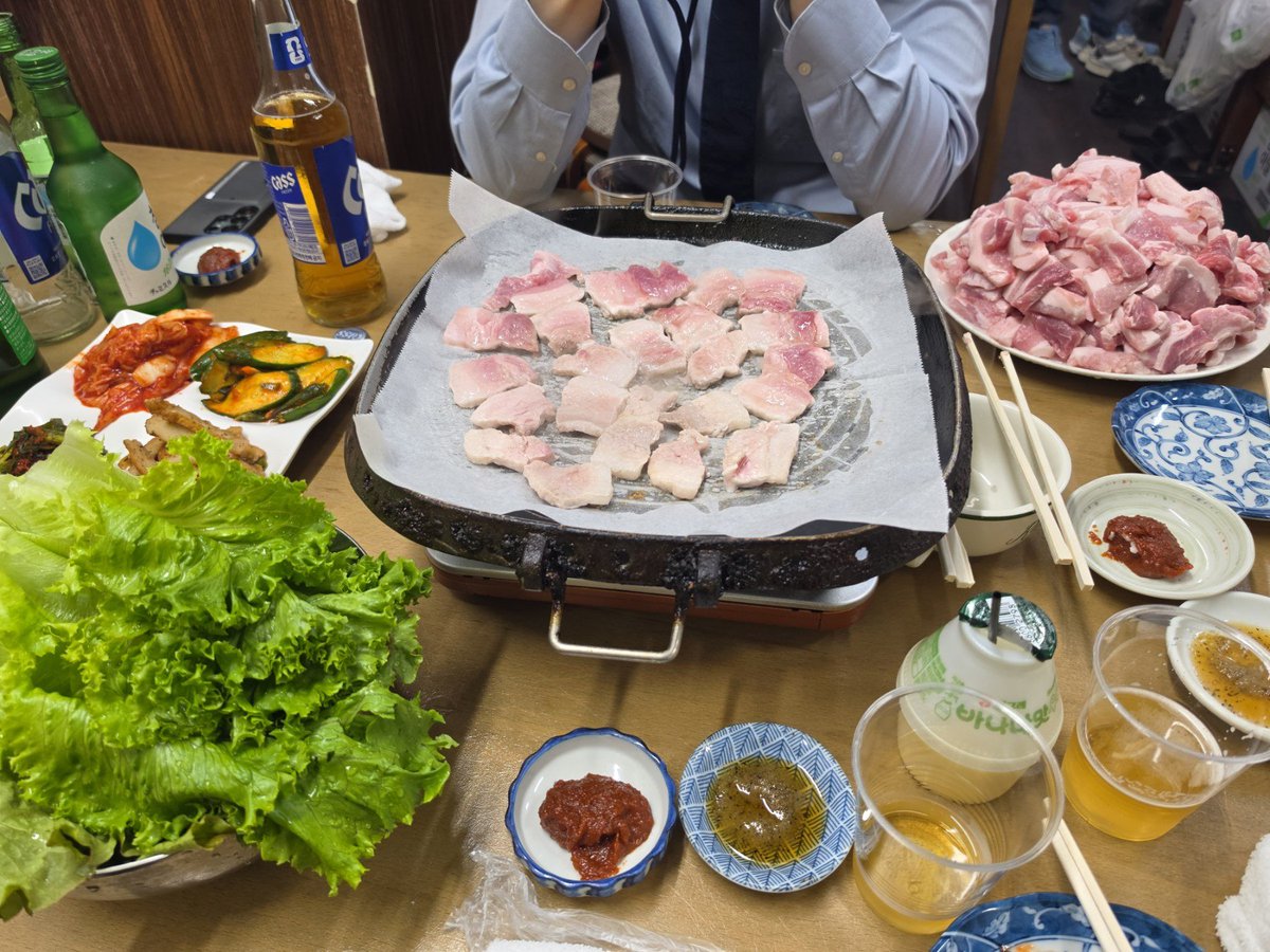 gourmet_photo_'s tweet photo. 御徒町にある伝説のサムギョプサル。
ドリンクも飲みまくって一人5,250円でした。

入店難易度：★★★★★
韓国語で電話しないと予約できません。 https://t.co/kxx8j1gmhp