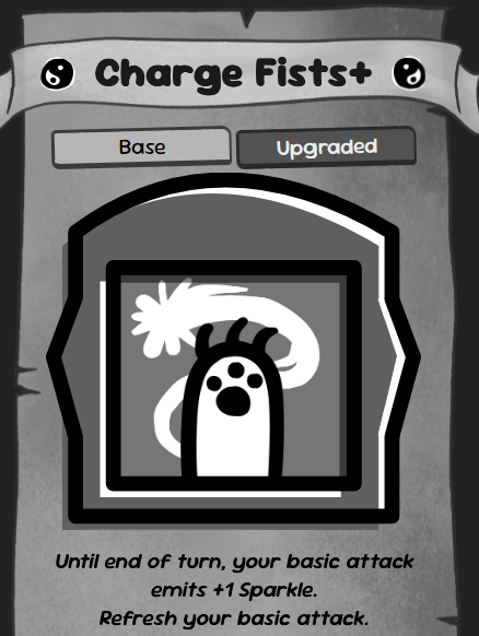 Icewallow_come's tweet photo. @lordham6 @LucyOneCaster @DruidsMoth There's also Charge Fists+ which adds +1 sparkle to your basic attack and refreshes it for 3 mana. Since you're already stacking up magic damage it's also a nice damage increase https://t.co/oxsTDAozJN