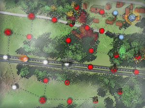 TomNormalStuff's tweet photo. @merovingensokyo @YZsFerrari Vegetation of red zone  was always inconstant, on one hand shows lush green on other hand desolated hill with epiphyllum valley few kilometers apart. 

For me seems collapse radiation changes local biomes. Near water biomes becomes more lush in depth land becomes deserts. https://t.co/2KtrBvSVc9