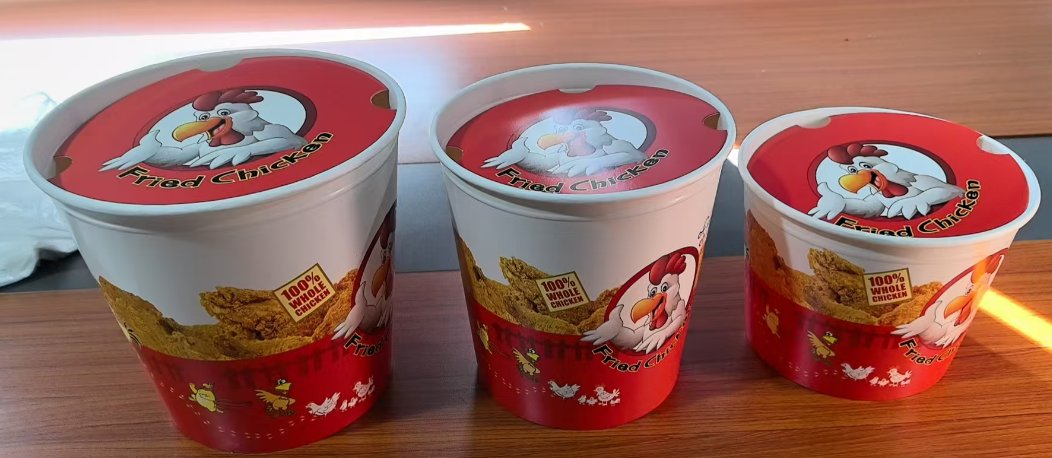 gzecopack12's tweet photo. 85oz/ 130oz/ 170oz Chicken Bucket: Actual sample photo with a standard style(no plate fee). https://t.co/DVoyMDNArV