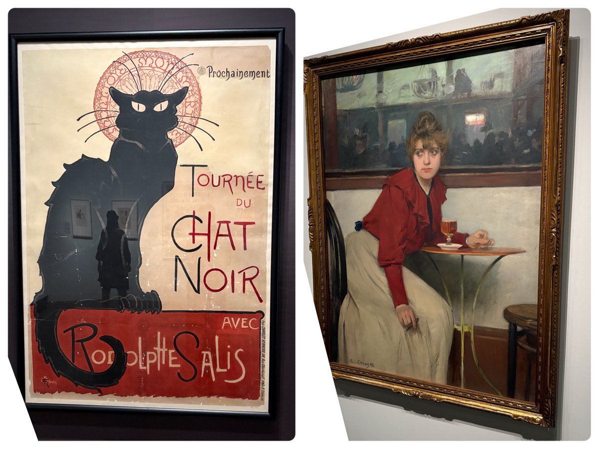 lovechocoheart's tweet photo. 🐈‍⬛☕️
フランスが浮かれてた時代の
色んな海外🖼️バレリーナすごく綺麗に描いてる人もいれば、顔よくみたらめっちゃ不細工に描くね？！ってのもあった笑
パリの綺麗だけじゃない暗い面を風刺してるね😇
三菱の元銀行を改装したカフェ👏 https://t.co/dzgMxpkKiU