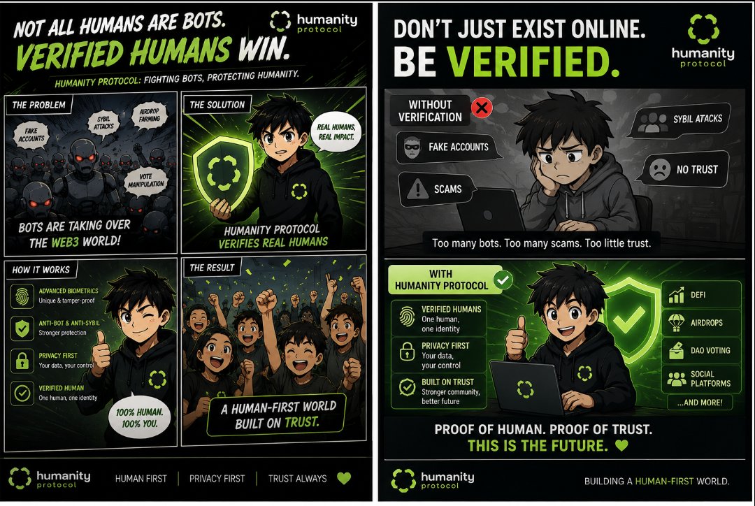 sundawani999's tweet photo. Fake accounts create noise.
Verified humans create value.
Humanity Protocol is making trust scalable while keeping privacy at the center.

Proof of Human. Proof of Trust. 💚

#HumanityProtocol #Web3 #Privacy #Identity #ProofOfTrust https://t.co/5ogOV33loI