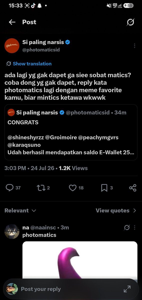 Ywoharam's tweet photo. HM PANTES LAHHH i just know the admin is a funny person hm padahal gw asal milih gif lho yaa apa adminnya coer jg hm.... memang dik adik cortis ini membawa keberuntungan bagiq hm...... 😴😴✌️💜 MAKASIH SEKALI LG BABY /kecup @photomaticsid https://t.co/VPEtrpY9H5