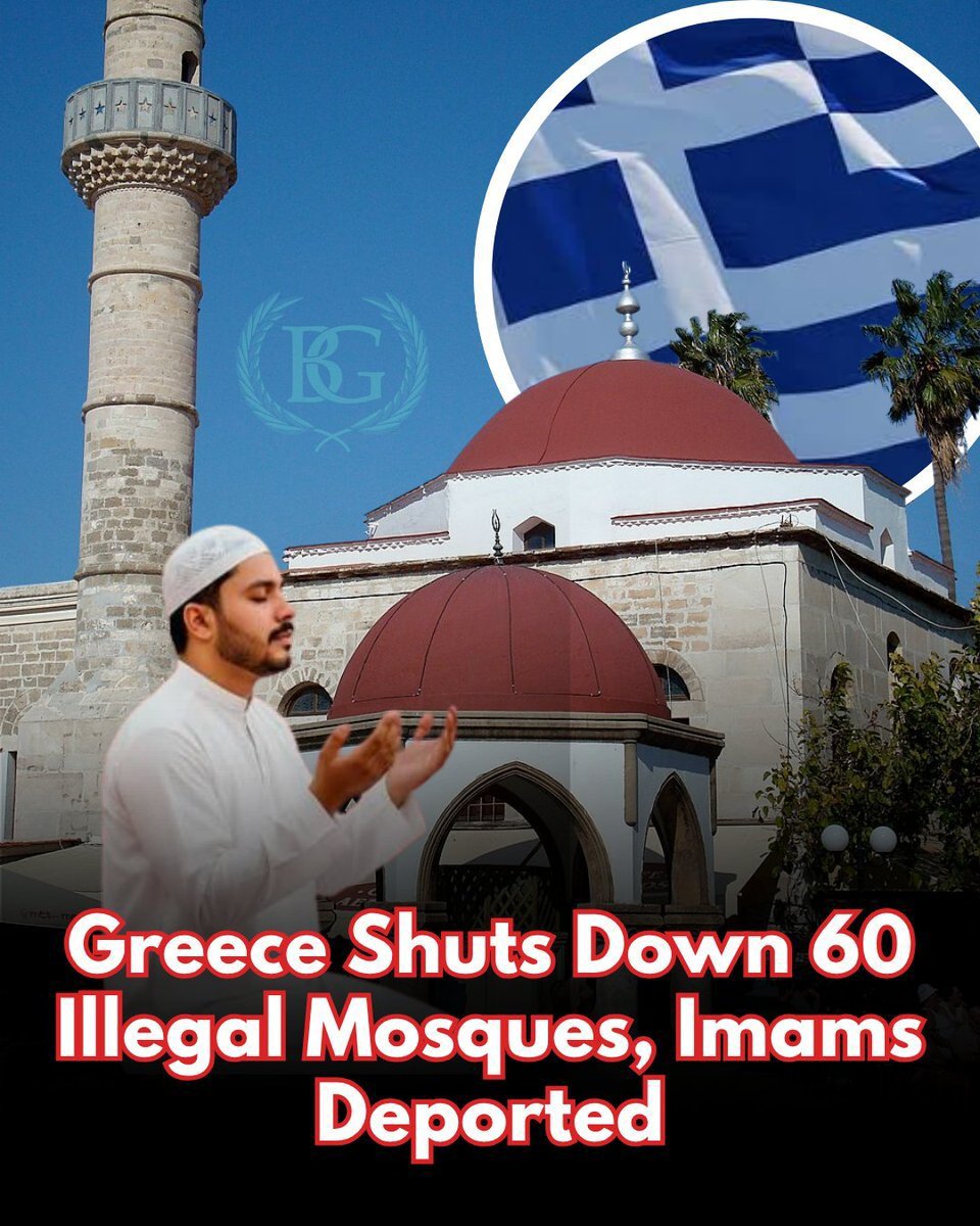 0ivankaTrump1's tweet photo. Reports claim that Greece plans to shut down dozens of allegedly illegal mosques in Athens and deport the imams linked to them as part of a crackdown on unauthorized places of worship.🇬🇷🇬🇷

Do you support Greece taking this approach?

A) Yes

B) No https://t.co/yhEsatlVUc