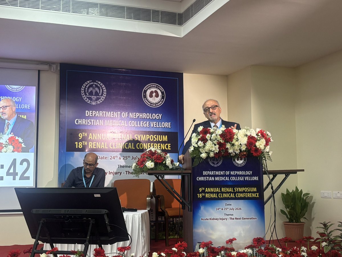 DrAkshayaJ's tweet photo. AI in Critical Care Nephrology🤖

#RCC2026 

🤖Can AI predict AKI before creatinine rises?

Dr. Kianoush Kashani @kianoushbk shared how artificial intelligence and predictive analytics are transforming critical care nephrology, moving us from reactive care toward proactive intervention.

@OffCMCVellore @CMCNephrology @Suceena @manishmedicine1 @SreejithDr @BeheraVineet @assad_sm @mansipahwa2709 @likhitaV1312 @ReelsR60609 @SwarnalathaGud2 @drmjkulkarni @alphabetdoc @kianoushbk @dr_sourabha @Sandyrvsdav @Anamika_pika @PhaneeshBBS @LovelinJason @Vaidekianu @jjeapen @nishajose2 @isn_india @womeninnephro @WomenNeph_india @nephroeddy 
@VelarvindS 

#CriticalCare #AKI #AI #RCC2026