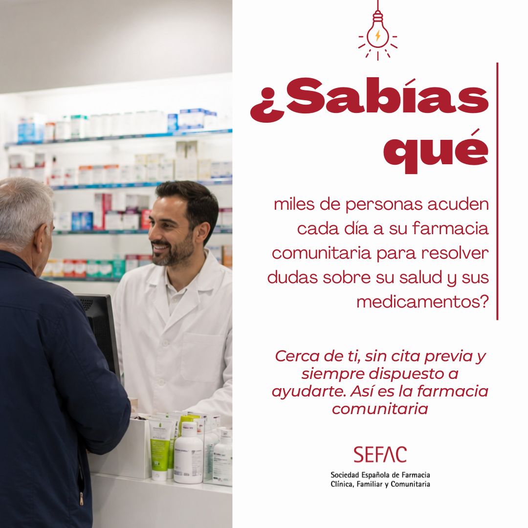 SEFAC_aldia's tweet photo. ⚕️ 💊 La cercanía de la #farmaciacomunitaria es una pieza clave para promover la #salud, prevenir #enfermedades y favorecer el uso adecuado de los #medicamentos https://t.co/FylZS5Y0uV
