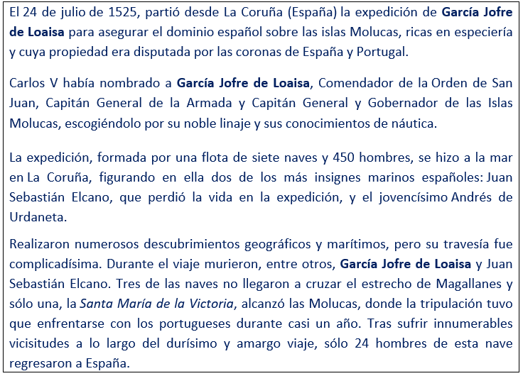 javierleoncio49's tweet photo. El 24 de julio de 1525, hoy hace 501 años, partió desde La Coruña (ESP) la expedición de García Jofre de Loaisa para asegurar el dominio español sobre las islas Molucas
@vozcoruna,@laopinioncoruna,@CorunaNoticias,@Cultura_Coruna,@PuertoACoruna,@puertoCoruna,@CorunaTurismo,#Coruña https://t.co/pVMQq59qM3