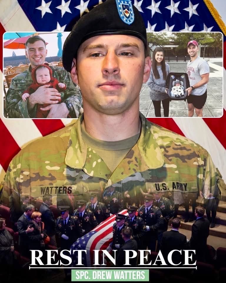 bheavs17's tweet photo. Love & Humbled Prayers
For this Young Soldier's Family & Comrades
May the LORD embrace & sustain them all. ✝️ Rest in Eternal Peace We must never forget Forever 🙏🏻 

Army Specialist Drew Watters, a 23-year-old native of Evansville, Indiana, perished during a military training exercise in the state of Washington after being struck and pinned by a Stryker armored vehicle - a large, tank-like combat platform. He had joined the Army as a college sophomore, not out of obligation, but out of purpose. His parents described him as someone who was completely unafraid and fully understood the consequences of military service - yet no one expected it to end during training, not on a battlefield abroad.
His family fought to bring him home on the same flight as his wife, Carley, and their two-month-old son, Jack
- a child Drew never had the chance to watch grow up. The delays in repatriation pushed his grieving parents to contact local legislators directly, demanding the Army expedite his return. Carley shared that she felt blessed to have Jack as a living piece of Drew she would carry with her forever.
His mother, Karen Watters, said it plainly: "He loved the Army. He never ever regretted going into it." A community that raised him lined the streets in his honor, and the Indiana State Police escorted his remains home in a procession that stopped at North High School - where those who knew him gathered one last time to say goodbye to a soldier who gave everything, even before ever reaching a warzone.