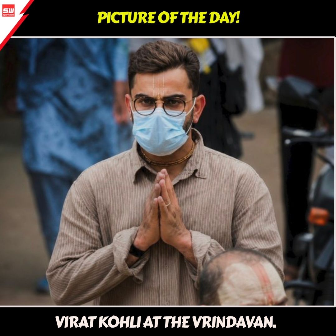 mysportswiz's tweet photo. PICTURE OF THE DAY!!
A serene moment as Virat Kohli visits Vrindavan, embracing peace, faith, and spirituality.

https://t.co/7Wm3X0Tlrs

#BenStokes #SunrisersLeeds #WestIndies #TheHundred  #MILondon #SamCurran #Cricket #Sports #MLC2026 #TeamIndia #BCCI #ENGvsIND #SportsWiz https://t.co/ywWVrBrmxf