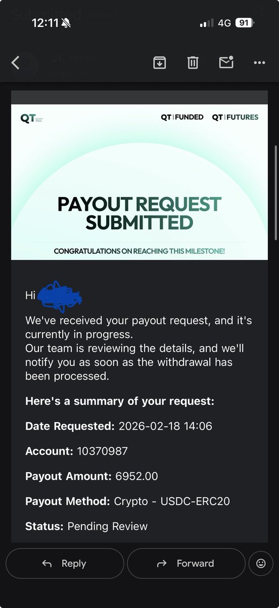 Albo_FX's tweet photo. It’s now 5 months ago that I requested $6.9k payout from @QtFunded 
Rules followed. Risk managed.
Still waiting to see the payout get approved and reaching my account. This is honestly outrageous and I’ve never heard of a case like this.
@AlexQuantTekel reach out to me please bro https://t.co/XVN1Mer4lp