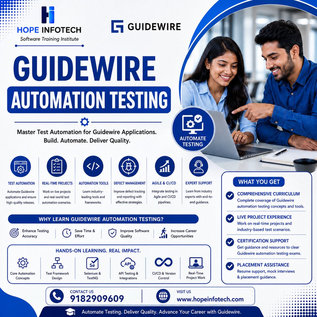 hopeinfotech's tweet photo. Master Guidewire Automation Testing with Hope Infotech!
📞 Contact: 9182909609
🌐 Website: https://t.co/jf5sbGENHF
#Guidewire #GuidewireAutomationTesting #AutomationTesting #SoftwareTesting #Selenium https://t.co/uhAEw4169v