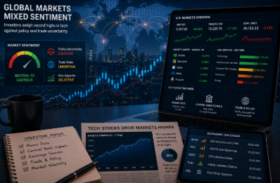 GwkxCapitalLLC's tweet photo. Global markets open the week mixed, as investors weigh tech stocks near record highs against policy and trade uncertainty. With the Nasdaq still leading and risk appetite selective, attention this week stays on macro data and central bank signals.
#GwkxCapital #GlobalMarkets https://t.co/mvVntzwllK