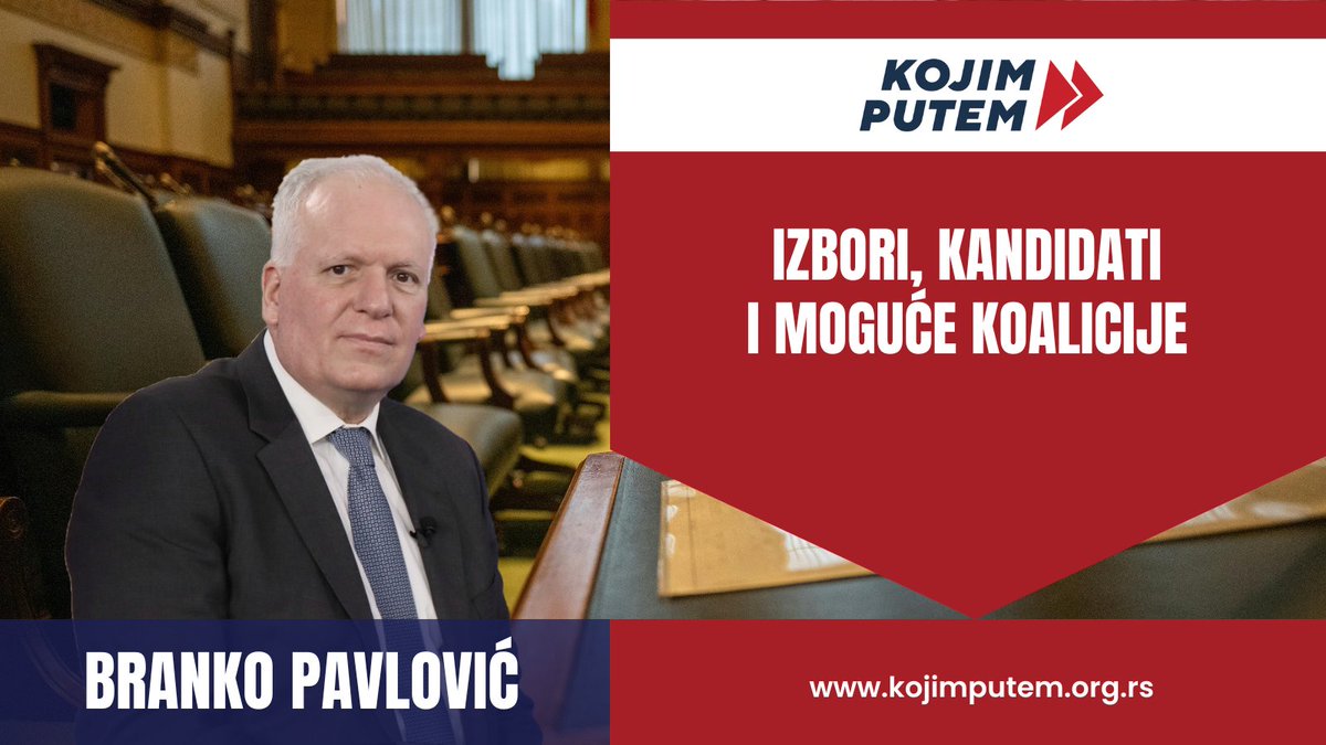 kojimputem's tweet photo. Ko će izaći na izbore — i koliko će na to uticati spoljni faktor?

Branko Pavlović analizira ulogu Zapada, moguće liste i koalicije – kao i moguće razloge za razdvajanje parlamentarnih i predsedničkih izbora.

https://t.co/yNnWFyvbnJ

#BrankoPavlovic #Izbori #Srbija #Politika https://t.co/4zTO83Omdh