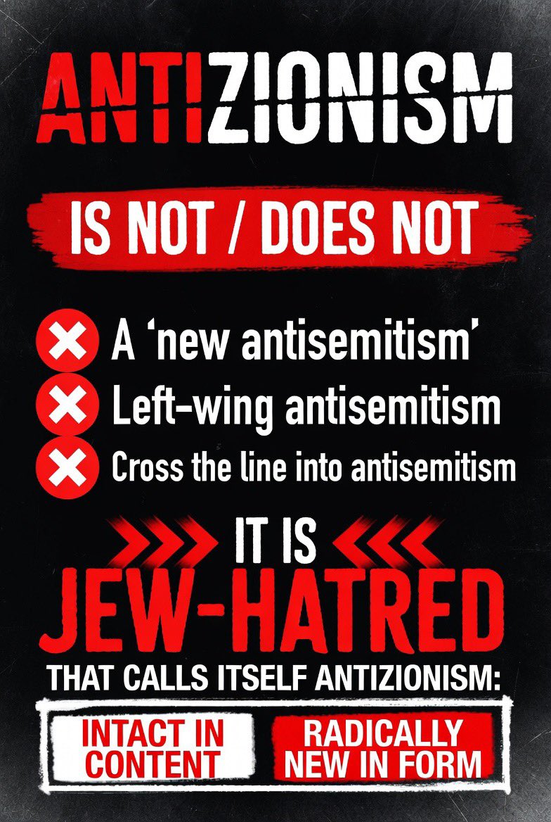 LekhtNaya's tweet photo. Antizionsim is not the “new antisemitism.” It does not “cross the line into antisemitism.” It is, full on, a new form of Jew-hatred. The longer we wait and clutch to an old paradigm, the longer it will take for all of us to confront this hate. This is why this framework that I developed will shape new methodologies for understanding the emergence of new forms of anti-Jewish hostility. Naming matters. It is phenomenological. It is for this reason that when, in the Torah, G-d spoke (“daber”), he created (“davar”). The relationship between language and object is concretized when we use the right word to describe an object.
