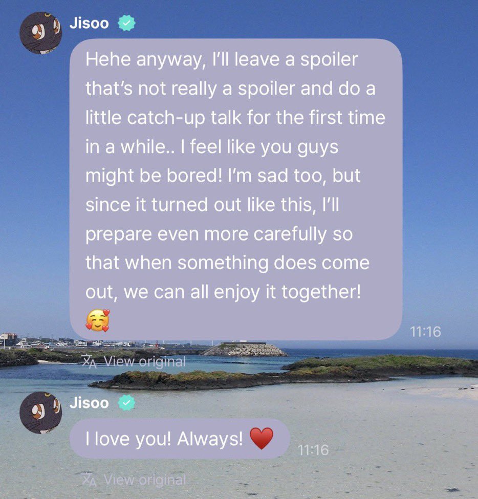 JisooGlobal1's tweet photo. Take all the time you need #JISOO We're never bored when it comes to you and we'll always be here waiting patiently We love you so much 🥹💗. @officialBLISSOO https://t.co/6hKlTd08Uk
