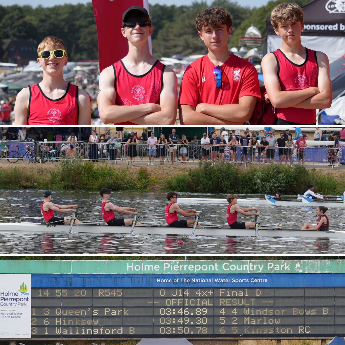 qphschester's tweet photo. Our end of term celebrations continue! Huge congratulations to Dylan, Will, Alex &amp; Eddie on becoming British Champions in their coxed quad at the National Water Sports Centre, Nottingham. After a PB in their time trial, they went on to win their final! 
@BritishRowing https://t.co/TxOn5eA7hN