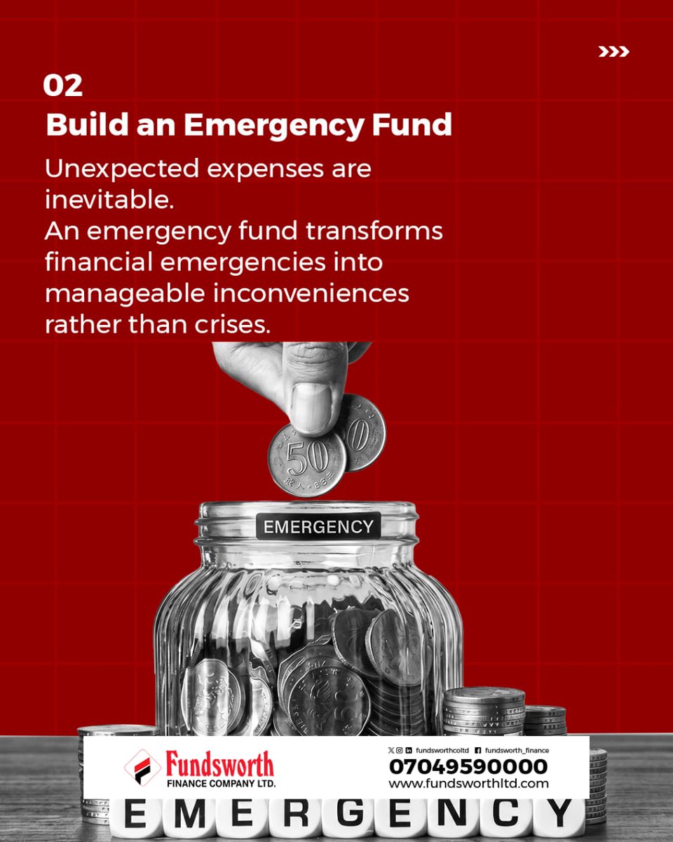 Fundsworthcoltd's tweet photo. Spend less than you earn. Save for emergencies. Eliminate unnecessary debt. Invest consistently. Set clear financial goals.

👉 *Ready to take control of your finances? Contact Fundsworth today and let us help you build a stronger financial future.*

#Fundsworth #FinancialPeace https://t.co/jsTi2Np1CF