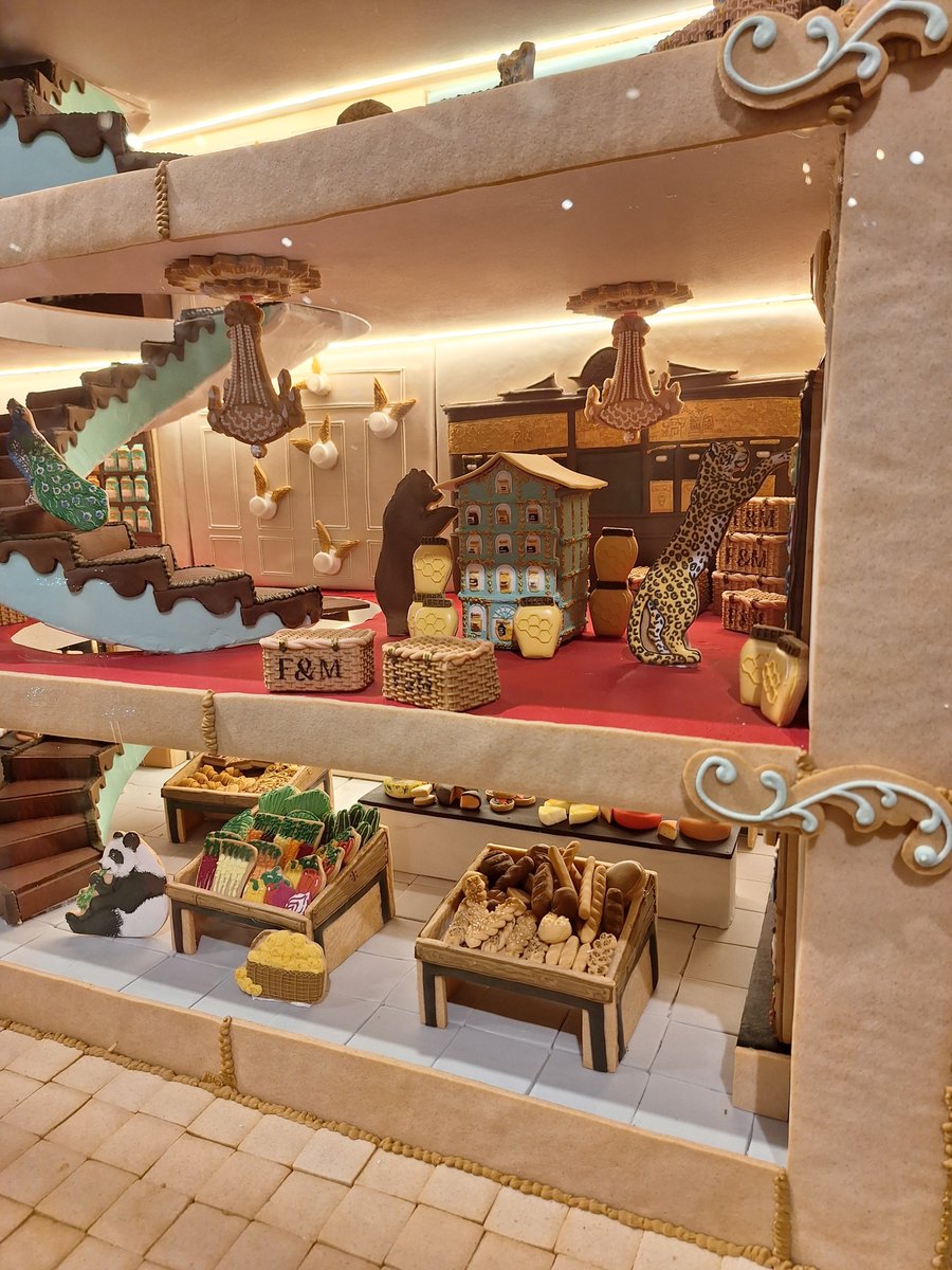 LiangRhea's tweet photo. Fortnum &amp; Mason have really outdone themselves with this biscuiterie dollshouse replica of all 6 levels of their store. Three pics in increasing close-up give some indication of the whimsy and incredible detail. https://t.co/Pbqo07OHoI