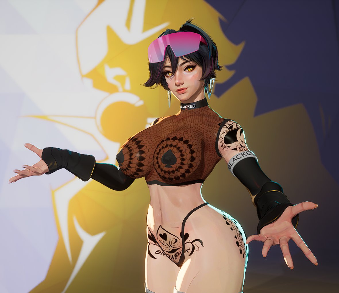 gunteryang's tweet photo. Jubile done, as well as the White Fox voice mod, also the voice has themes involving cuckoldry, breaking the fourth wall (similar to how Deadpool talks directly to the audience.), and jokes about BBC/Blacked. https://t.co/H2lhKC3LGJ