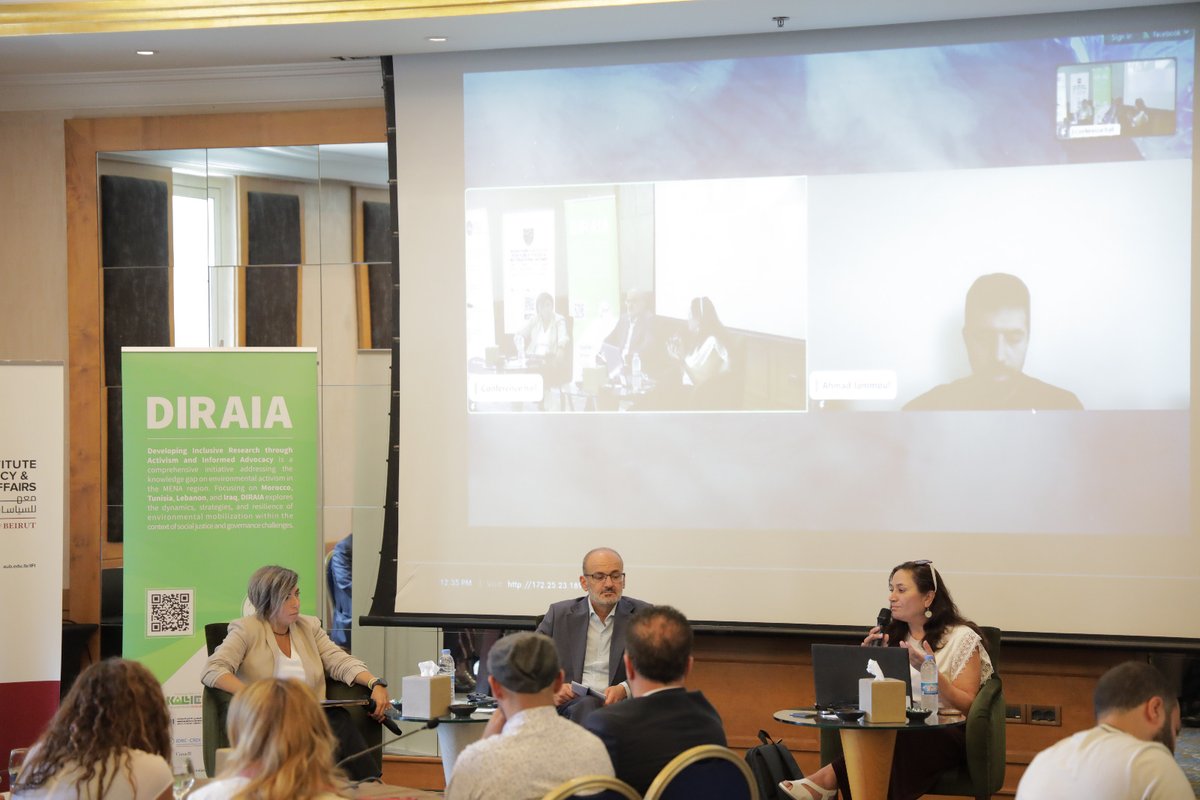 ArabReform_ARI's tweet photo. Session 2: Water Under Fire: The Israeli Aggression and the Weaponization of Water
Strikes on pumping stations, wells, and wastewater plants; destroyed irrigation across the South and the Bekaa; contaminated soil and water. The Litani basin as the connecting thread. #WaterJusticeLebanon