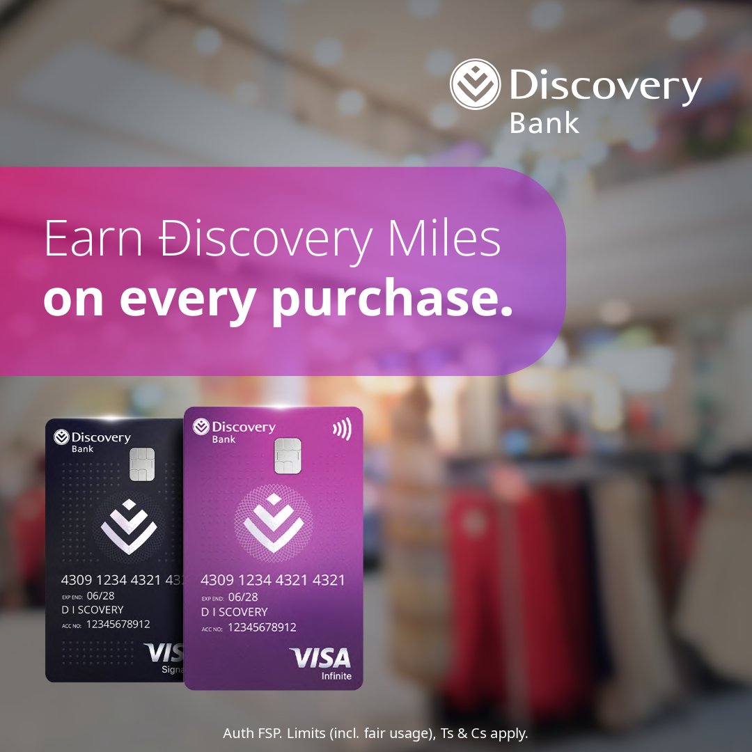 Discovery_SA's tweet photo. More lifestyle rewards, more everyday value! Discovery Bank clients get rewards at shopping partners, plus Ðiscovery Miles back on HealthyFood and much more. Open a Discovery Bank account today to get started.