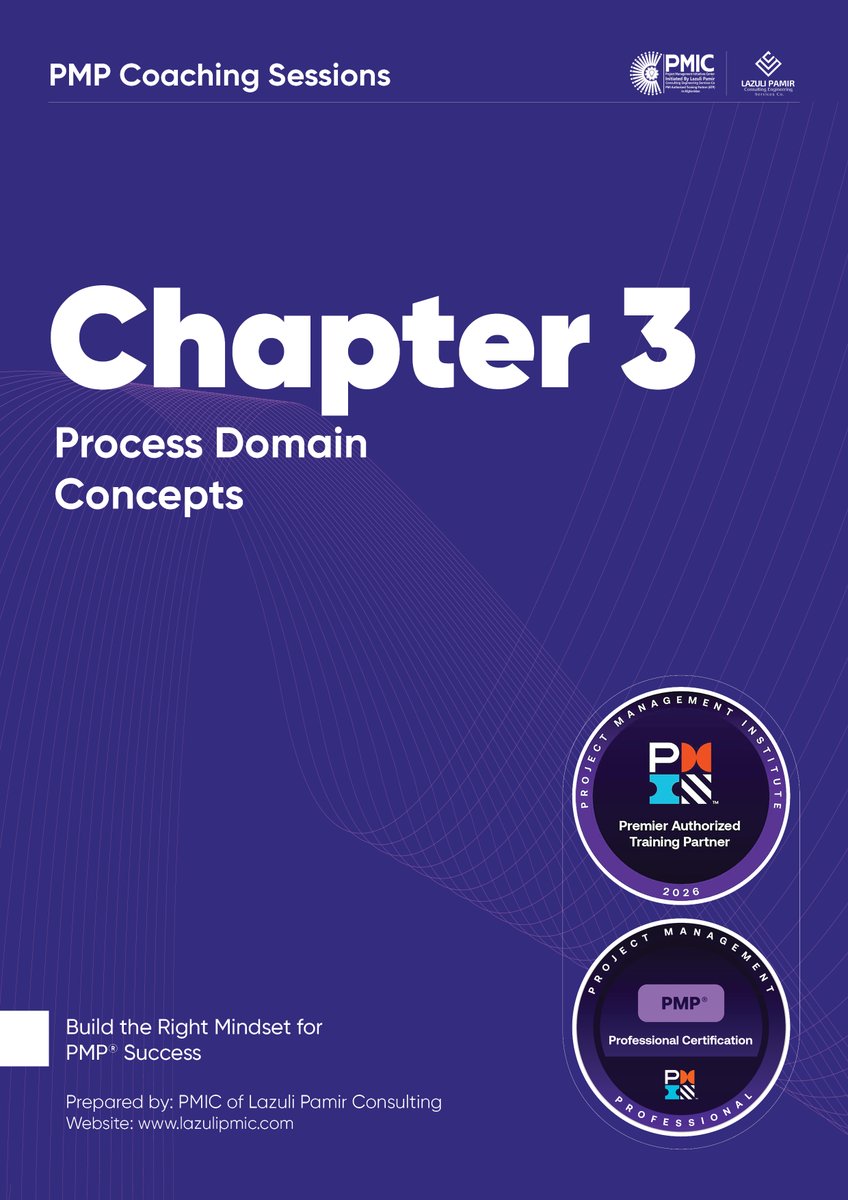 lazulipmic's tweet photo. PMIC PMP® Dedicated Coaching Sessions:

Success in the PMP® exam doesn't happen by chance—it comes from mastering the right concepts, building the right mindset, and practicing the right way.

Our PMIC PMP Coaching Sessions are carefully designed to help you understand not only what PMI expects, but also how to think like a PMP® professional.

📖 Chapter 1: Foundation & General Concepts
👥 Chapter 2: People Domain Concepts
⚙️ Chapter 3: Process Domain Concepts
🏢 Chapter 4: Business Environment Domain Concepts

Each chapter includes:
✅ PMI-aligned coaching
✅ Real exam mindset and strategies
✅ Tricky PMP-style questions
✅ Practical examples and scenarios
✅ Tips & tricks to avoid common exam mistakes

At PMIC – Afghanistan's Only PMI Premier Authorized Training Partner (ATP), we don't just teach PMP—we coach you until you are confident to pass.

Knowledge through Training.
Mindset through Coaching.
Confidence through Mentoring.

🎯 Your PMP success starts with one chapter. Let's master them together.

#PMP #PMIC #ProjectManagement #PMI #PMPCertification #PMPCoaching #PMIATP #PMIPremierATP #ProjectManager #ExamPreparation #Leadership #Afghanistan #LazuliPamir #BuildTheRightMindset #PMPSuccess