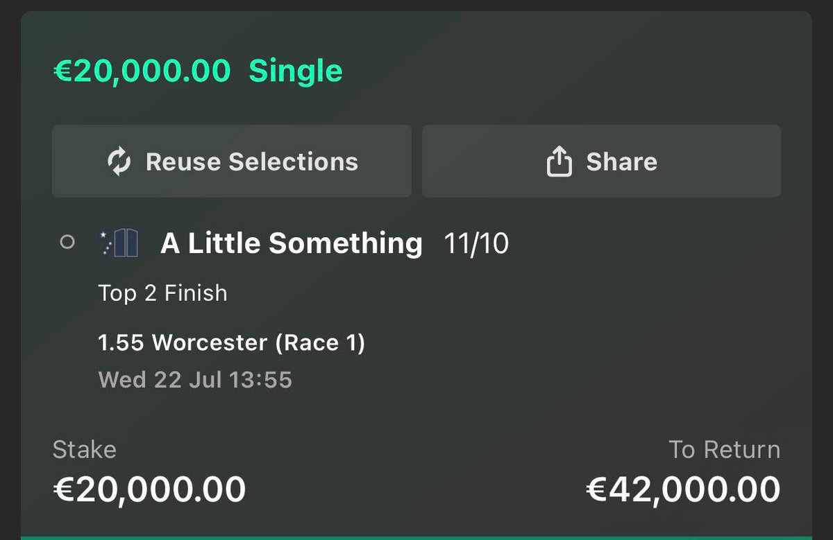 JoeFootyTips's tweet photo. Wednesday Racing Banker 🏦 

🇬🇧 1.55 Worcester 
🐎 A Little Something 

☑️ Top 2 Finish https://t.co/oi4bFVXtNM