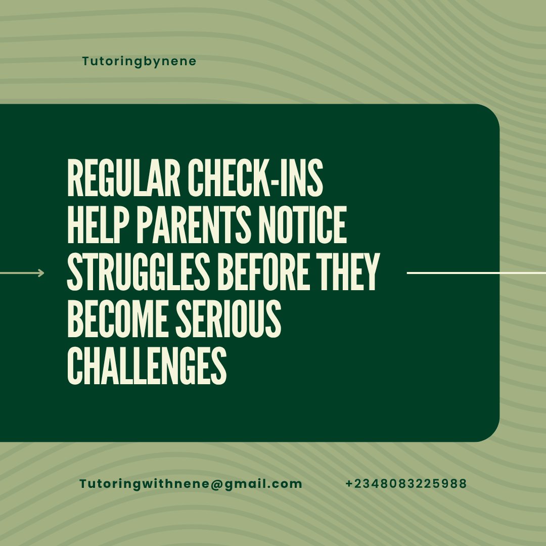 Tutorinwithnene's tweet photo. Regular check-ins help parents notice academic struggles, emotional changes, and hidden learning gaps before they become bigger issues.
#ParentSupport #ChildDevelopment #LearningSupport #PositiveParenting #StudentSuccess https://t.co/R2lkXPwNpO
