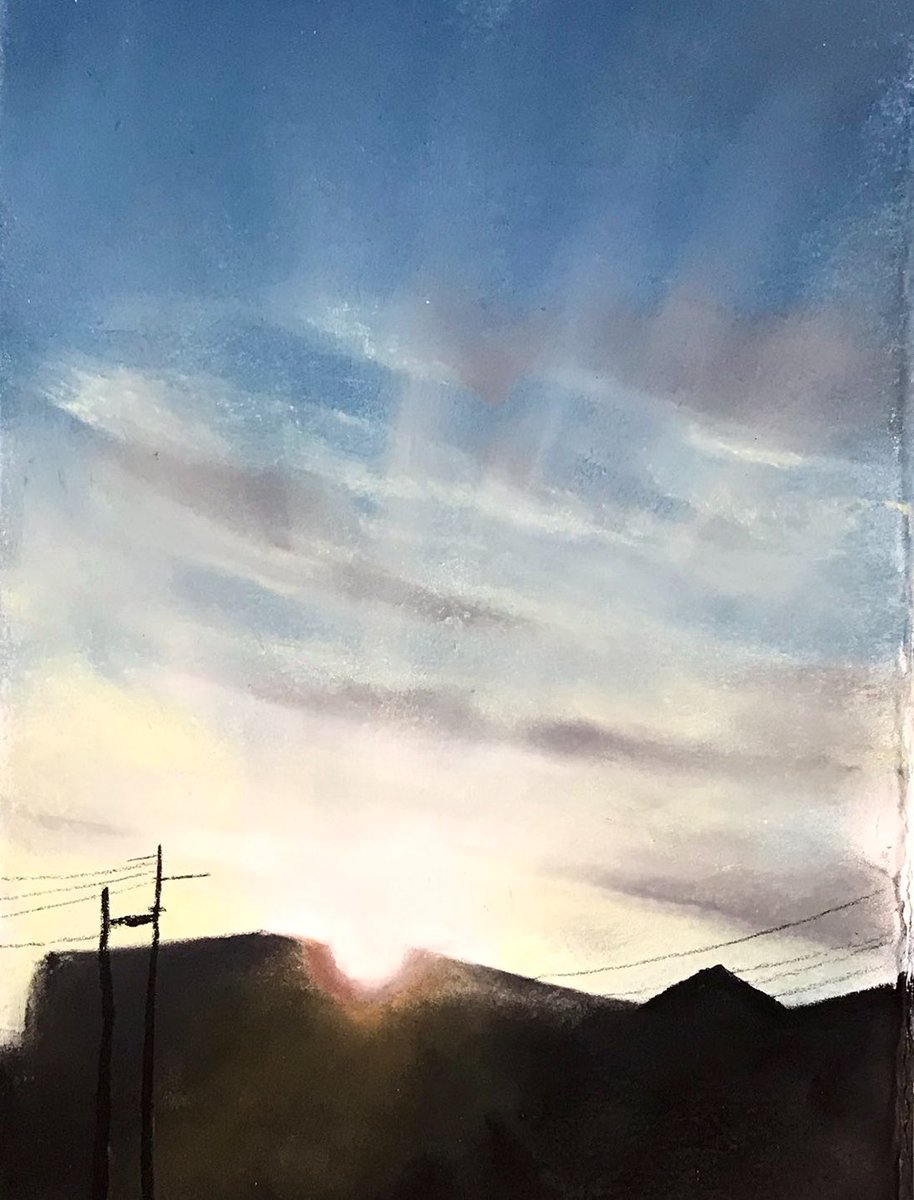 miya_pastel1's tweet photo. パステルで描いた朝夕の空 https://t.co/Tpx4YKaVSd