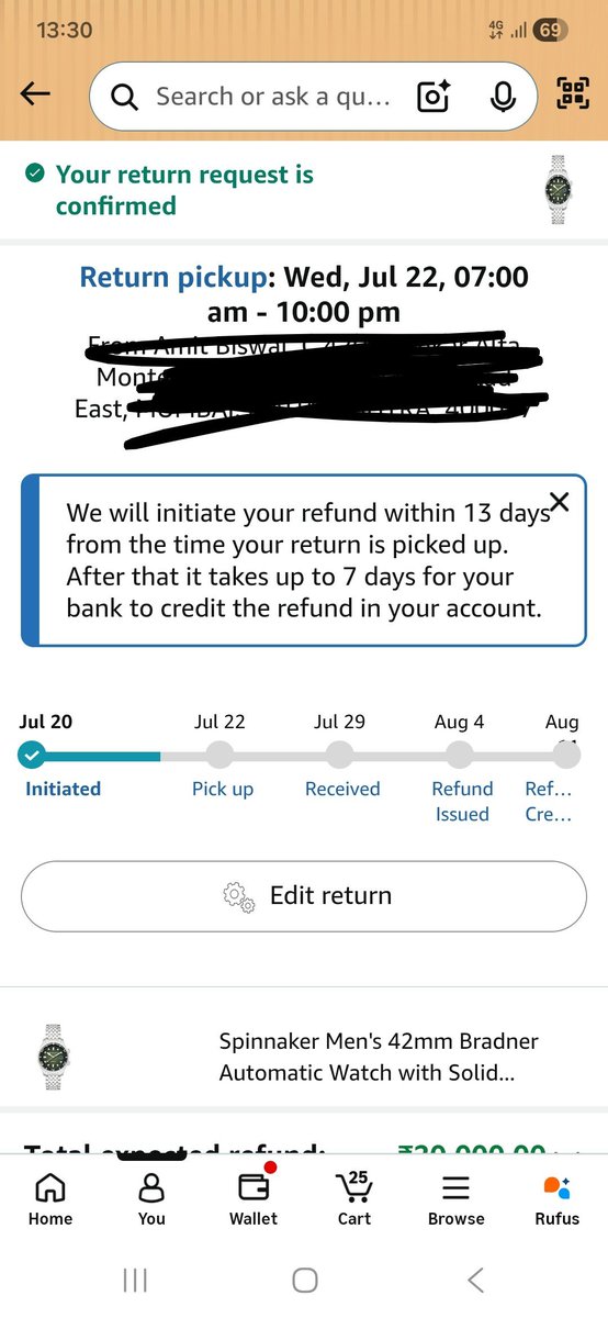 amitbiswal's tweet photo. @AmazonHelp @JeffBezos @amazonIN @amazon @nch1915 @timesofindia 

IT HAS HAPPENED AGAIN. THE RETURN PICK UP IS RESCHEDULED. ARE YOU LISTENING? MY MONEY IS BEING STOLEN BY THIS SCAM. I NEED MY REFUND NOW. NOW. https://t.co/XsHgEpkUbo