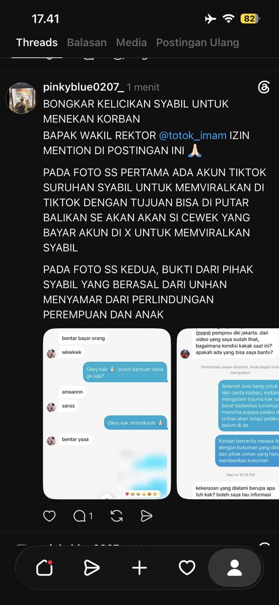 huhuly33's tweet photo. @Tanah97368 @tanyarlfes Bukti yang anda jebak saya, sudah di share oleh akun saudara saya di threads https://t.co/SYZJWJYQ39