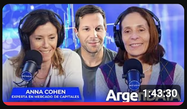jultarres's tweet photo. 📡 Ayer nos visitó la gran @annitacohen Dio clase de finanzas y geopolítica. Una genia total. Y @aldozampatti nos educó sobre la importancia de proteger la propiedad intelectual. Acá les dejo el episodio de #ArgenDATA para que lo vean completo
👉 https://t.co/dRVAmTqmk0
@annitacohen
