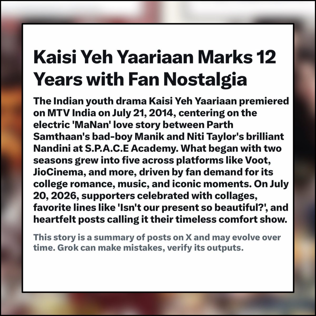 littleone071's tweet photo. Scenes from yesterday ❤️🤌🏻😭

#12YearsOfKYY #ParthSamthaan #KaisiYehYaariaan #NitiTaylor #MaNan https://t.co/l5Rd887TQC