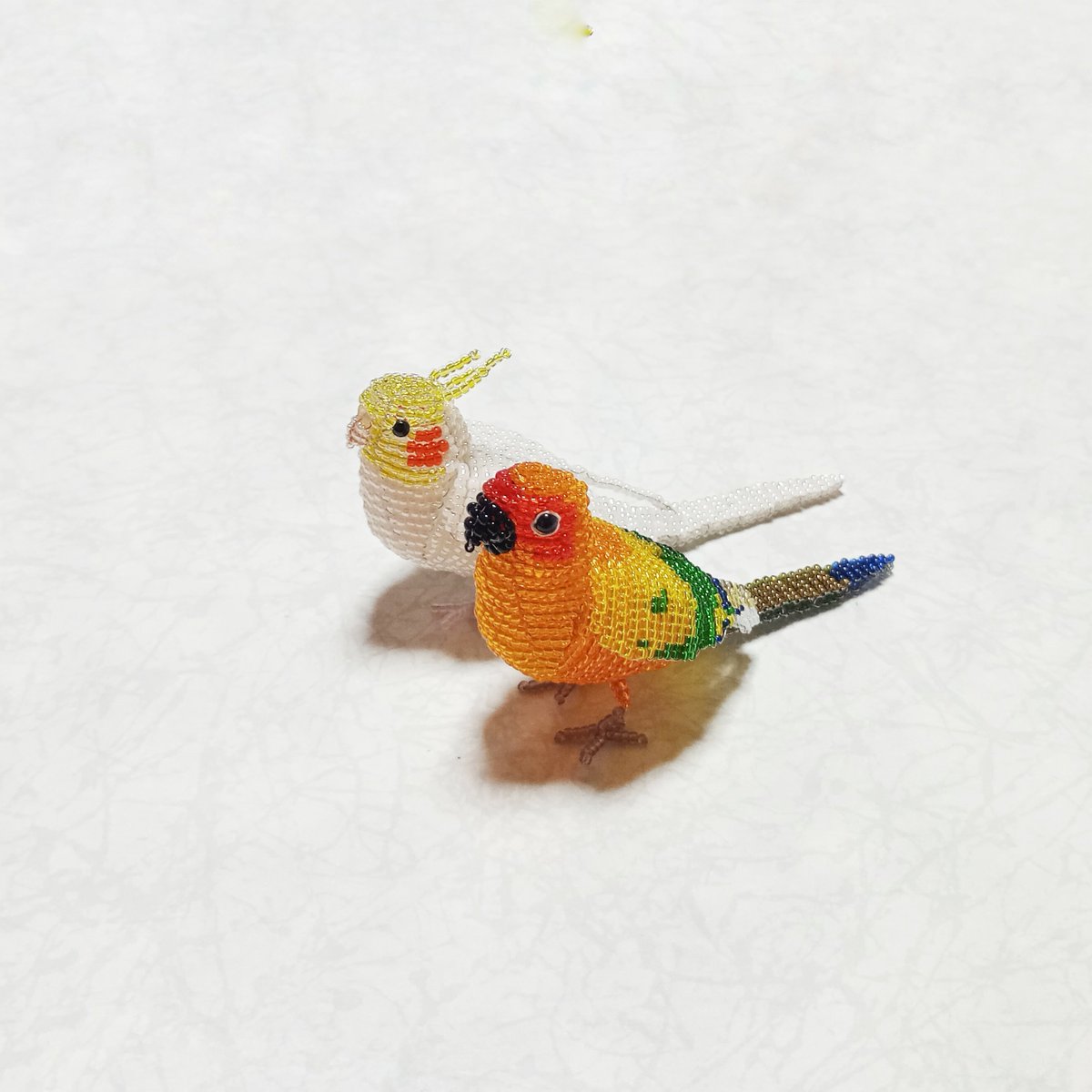 beaded_bird's tweet photo. 完成です♪
#オカメインコ #コガネメキシコインコ #ハンドメイド https://t.co/BxMl7G7SZk