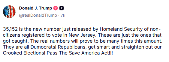SaltyGoat17's tweet photo. So about that Save America Act @LeaderJohnThune https://t.co/Fqan7luZM9