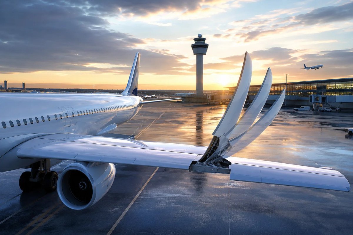 avionyz's tweet photo. @Airbus tests folding wings in race to build the next generation of jets

https://t.co/jXNKP4245p

#Avionyz #Aviationnews #AviationUpdates #AvGeek https://t.co/61aeONrBPp